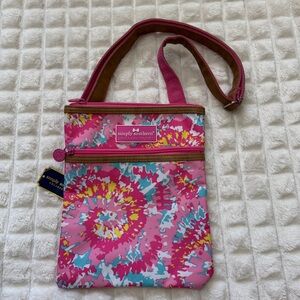 Simply Southern Pink Tie Dye Crossbody Bag ~ Adjustable Vacation Beach
